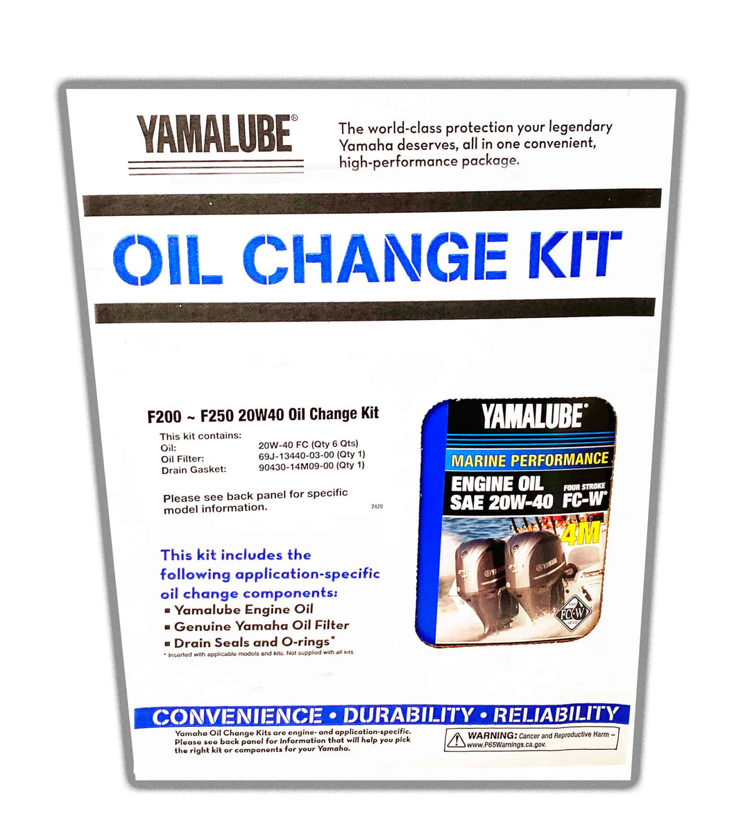 Yamaha YamaLube LUB-MRNLG-KT-20 20W-40 Oil Change Kit