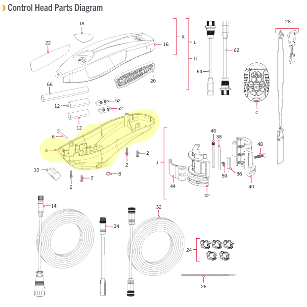 2202520 Minn Kota Quest Control Box Base