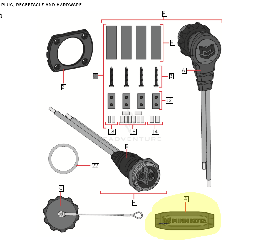2375425 Minn Kota MKR-28 Splice Cover