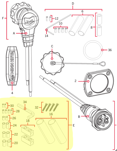 2994954 Minn Kota MKR-28 Trolling Motor Receptacle Side Splice Kit