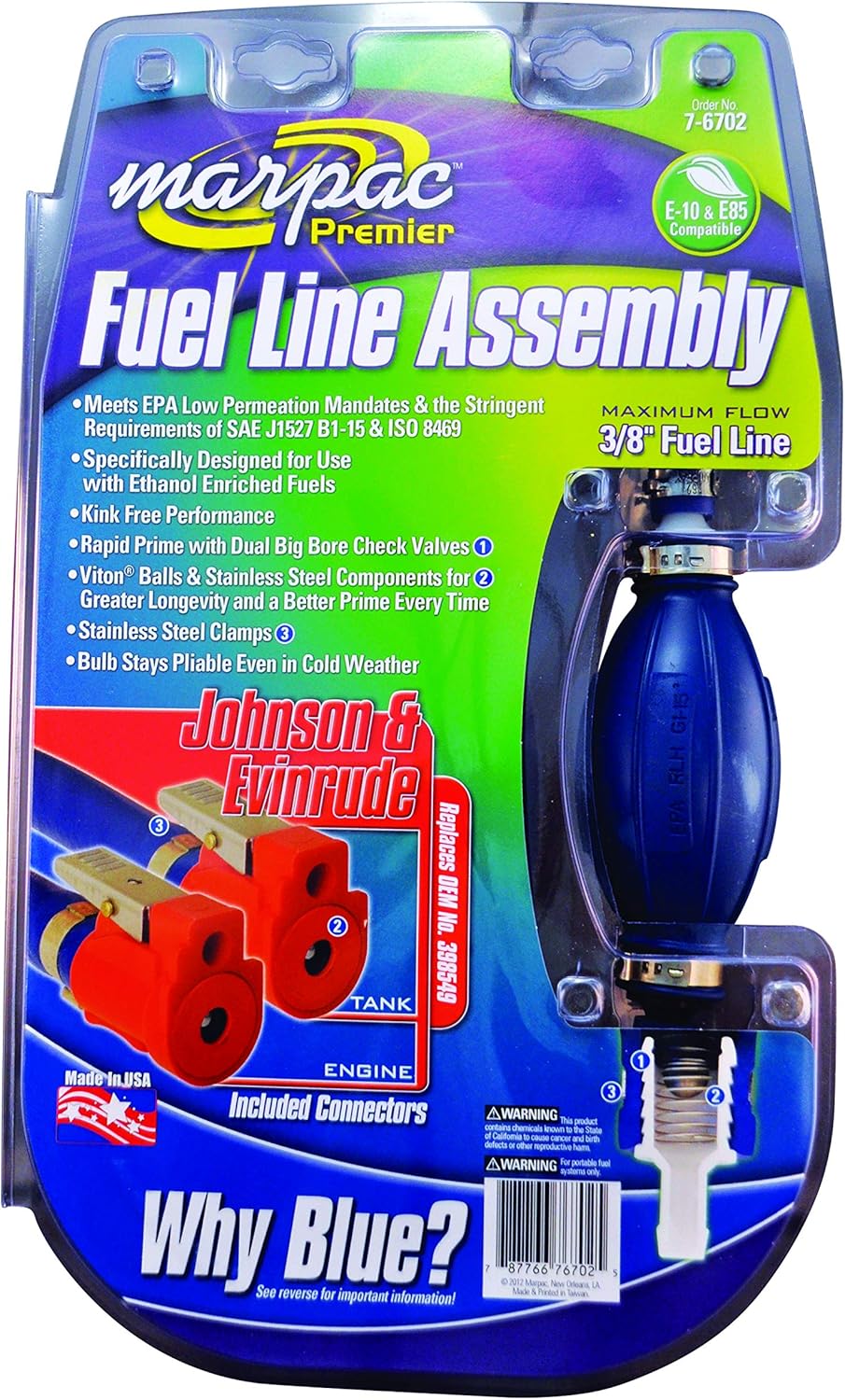 Evinrude & Johnson Outboard Fuel Line 3/8