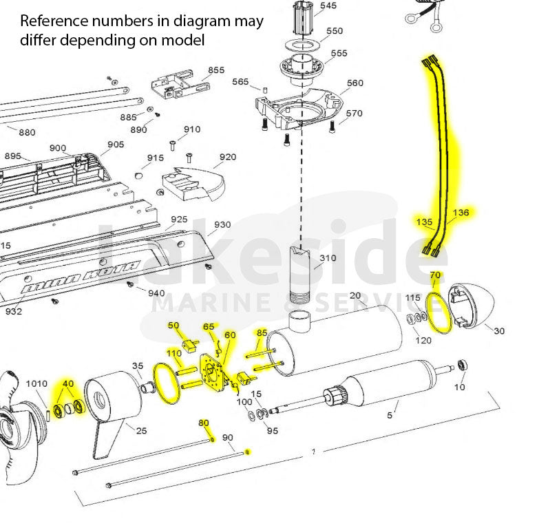Minn Kota 07-16 Terrova & RT Brush & Seal Kit 92-600-199, 2889460, 188